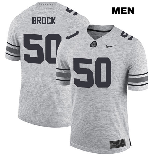 Ohio State Buckeyes Men's Nathan Brock #50 Gray Authentic Nike College NCAA Stitched Football Jersey IX19A27NJ